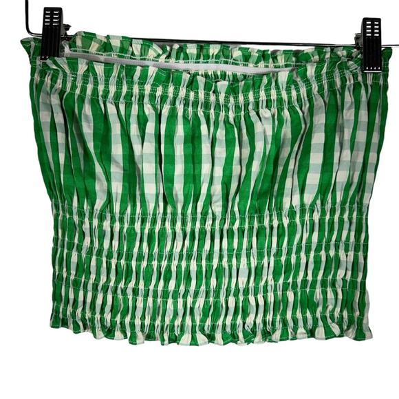 DO+BE Shirred Checkered Tub Top Size Small - Picture 3 of 9